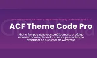 Descargar plugin ACF theme code pro