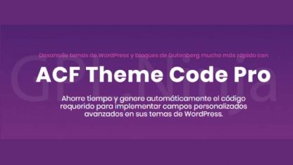 Descargar plugin ACF theme code pro
