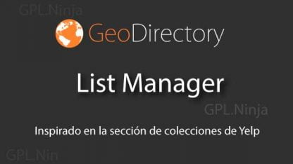 GeoDirectory List Manager