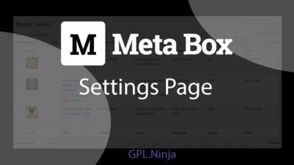 Meta Box Settings Page