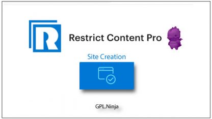 Plugin Restrict Content Pro site creation