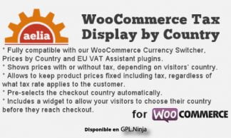 Tax Display by Country for WooCommerce