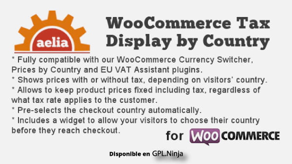 Tax Display by Country for WooCommerce