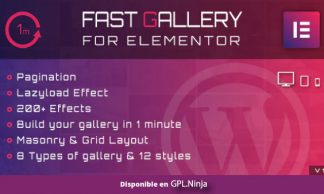 Fast Gallery for Elementor WordPress Plugin