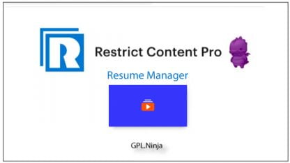Restrict Content Pro - Resume Manager